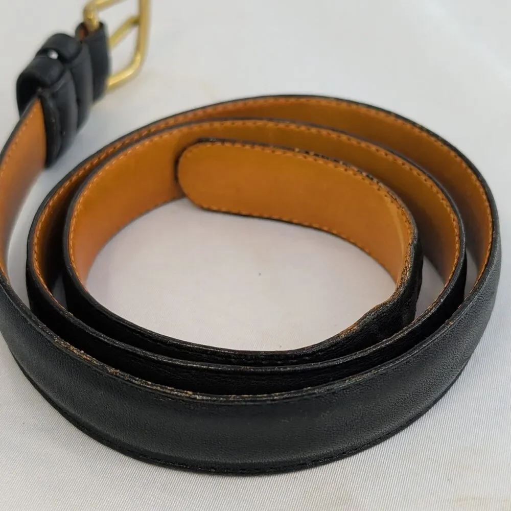 Vintage Coach 6600 Belt Mens Size 34 Black Glove Tanned Cowhide Leather USA Made